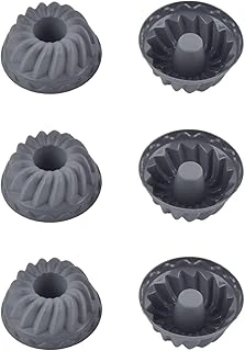 Antrasit, Silikon Mini Kek Muffin Kalıbı, 7X3 Cm, Bpa İçermez, Fırında Kullanılır, Makinede Yıkanabilir, 6 Adet ürün görseli 1