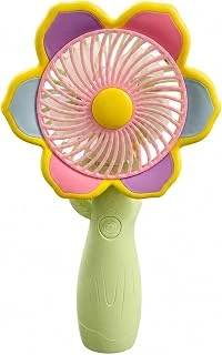 Mini El Fanı Usb Şarjlı Type-C Bağlantılı 3 Kademeli Taşınabilir Elektrikli Fan Masaüstü El Tipi Kullanım Renk Serinletici Fan Yeşil Pembe Sarı Çiçek ürün görseli 1
