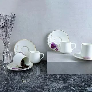 Evaliza Buket Mor 6 Kişilik Çay Fincan Takımı 180 Ml ürün görseli 1
