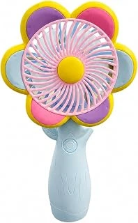 Mini El Fanı Usb Şarjlı Type-C Bağlantılı 3 Kademeli Taşınabilir Elektrikli Fan Masaüstü El Tipi Kullanım Renk Serinletici Fan Pembe Sarı Papatya ürün görseli 1
