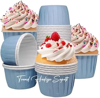 50'Li Pastel Muffin Kek Kalıbı, Kek Kapsülü Cupcake Kalıbı, Airfryer Uyumlu ürün görseli 1