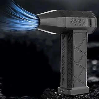 Coverzone 130000 Rpm Mini Turbo Jet Hava Üfleyici Süpürge 2In1 Araba, Klavye Temizle, Mangal Veya Serinleme Taşınabilir Mini Fan El Tipi 4 Modlu Fan Seviyesi Şarj Edilebilir 4000Mah Fzm-01 (Siyah) ürün görseli 1
