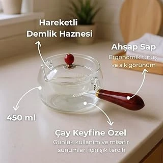 Bambum Shen Ahşap Saplı Cam Demlik ürün görseli 1