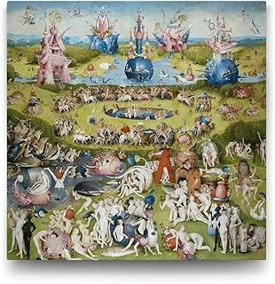 Hieronymus - Dünyevi Zevkler Bahçesi Tablosu - 40X40Cm ürün görseli 1