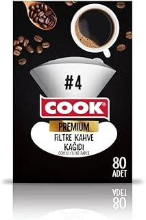 Cook Filtre Kahve Kağıdı, Ebat 4, 80 Adet ürün görseli 1