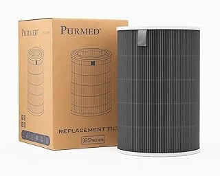 Purmed Akıllı Hava Temizleyici 4 Uyumlu Hepa Filtre (Gri) – 3 Katmanlı Yüksek Verimli Toz, Polen, Alerjen Koruması ürün görseli 1