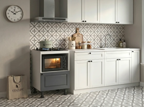 Kenzlife membran ocak dolabı doğangün gribyz çerçeve 85*60*56 mebran kapak suntalam gövde ürün görseli 1