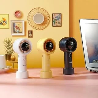Mini Turbo El Fanı Masaüstü Dijital Ekranlı Taşınabilir Ofis Havada Sessiz Çalışma Güçlü Hava Akışı 5 Kademeli Şarj Edilebilir Elektrikli Fan ürün görseli 1