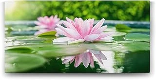 Tabloshop Nilüfer Çiçekleri Panorama Tablo - 160X80Cm ürün görseli 1