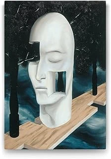 Rene Magritte - The Face Of Genius‏ Tablosu - 40X60Cm ürün görseli 1