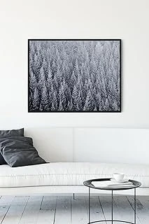 Postermanya (Pster12250) Kış Kar Manzara Çerçeveli Tablo 5 (50X70Cm) ürün görseli 1
