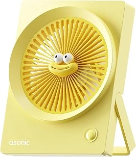 Asonic Afn23 Şarj Edilebilir Mini Vantilatör - Sevimli Karikatür Figürlü Masaüstü Usb Fan, 3 Hız Kademeli Taşınabilir Kişisel Masa Fanı ürün görseli 1