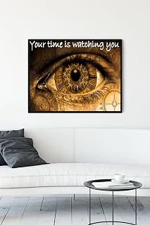 Postermanya (Pster12743) Your Time Is Watching You Girişimcilik Çerçeveli Tablo (40X50Cm) ürün görseli 1