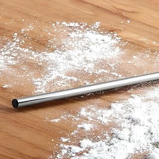 Alüminyum Silindir Yuvarlak Metal Oklava Tekli 49 Cm Mutfak Börek Hamur Yufka Açma Krom Renk ürün görseli 1