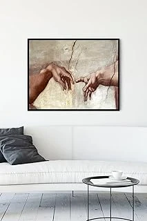 Postermanya (Pster12332) Michelangelo - Adem'In Yaratılışı Sanatsal Çerçeveli Tablo 2 (30 X 40Cm) ürün görseli 1