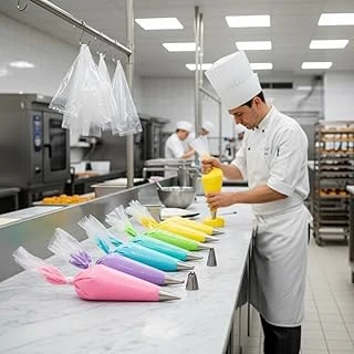 50 Adet Tek Kullanımlık Krema Sıkma Torbası – 30 Cm Şeffaf Pasta Kek Süsleme Poşeti – Patlamaz Kaymaz Yapılı Profesyonel Şanti Torbası – Mutfak Dekorasyon Seti ürün görseli 1