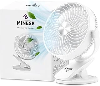 Minesk Mini Vantilatör - Masaüstü Usb Fan - Klipsli Sabitleme - 360° Ayarlanabilir - Güçlü Hava Akımı Ile Süper Serinlik Hissi - Portatif, Taşınabilir, Minimalist Tasarım (Beyaz) ürün görseli 1