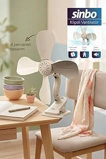 Sinbo Sf-7706 Klipsli Vantilatör 10W Taşınabilir Mini Fan Sessiz Masa Tipi Fan ürün görseli 1