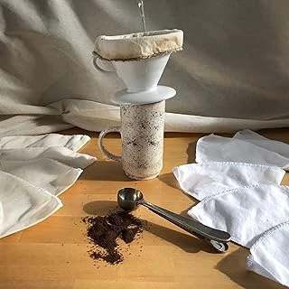 Cool&Shark Kumaş Kahve Filtresi 2 Adet Doğal Ham Bez (V60 Uyumlu, Beyaz) ürün görseli 1