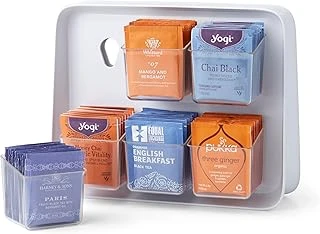 Youcopia 1 Çay Standı, Çay Poşeti Düzenleyici, Şeffaf, Çıkarılabilir Kaplar, Dolap Veya Yemek Odası, Plastik, Renksiz ürün görseli 1