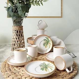 Keramika Bronze Palmiye Nordic Kahve Takımı 12 Parça 6 Kişilik 22902-03 ürün görseli 1