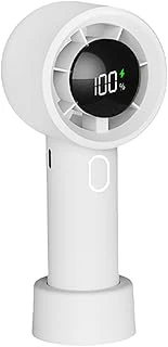Robeve Cırak Turbo El Vantilatörü 100 Kademeli Ayarlı Güçlü Rüzgar Taşınabilir Fan Led Ekranlı Usb-C Şarjlı Sessiz Mini Vantilatör Masaüstü Elde Kullanım El Fanı Mini Vantilatör Mini Fan (Beyaz) ürün görseli 1