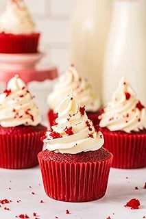 Takribi 200 Adet Büyük Boy Kırmızı Muffin Kek Kalıbı, Cupcake Kağıdı, Browine Kalıbı 50X40 Mm ürün görseli 1