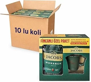 Jacobs Monarch Gold 200 Gr İkonik Jacobs Fincanlı Set X 10 Adet ürün görseli 1