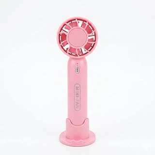 Mini-Fan Taşınabilir El Fanı, Pembe, Usb Şarjlı, 3 Kademeli Hız, Masaüstü Standlı, 16 Cm, 3 Kademeli Hız Ayarlı, Pembe ürün görseli 1