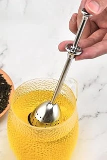 Çelik Tek Hareket Çay Demleme Aparatı Bitki Çayı Süzgeci Cin526 ürün görseli 1