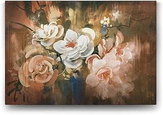 Dijital Çizim Çiçekler Tablosu - 75X50Cm ürün görseli 1
