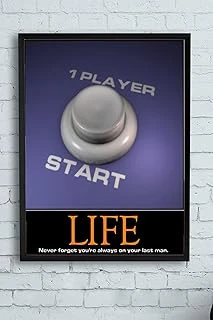 Postermanya (Pster11980) Life Game Motivasyon Çerçeveli Tablo (30 X 40Cm) ürün görseli 1