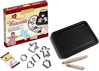 Guardini "4223015683 " Voglia Di... Basis-Kit Fırın Kağıdı Yapışmaz Kaplama 26 X 37 Cm, Nudelholz 23 Cm, 6-Galvanize Kalıp, Dekorspritze Plastik Silikon, Tarif ürün görseli 1