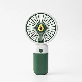 Mini-Fan Taşınabilir El Fanı, Usb Şarjlı, 3 Kademeli Hız, Masaüstü Standlı, 16 Cm, 3 Kademeli Hız Ayarlı, Yeşil, Avokado Desenli ürün görseli 1