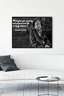 Postermanya (Pster12657) Stephen Hawking Motivasyon Çerçeveli Tablo (40X50Cm) ürün görseli 1