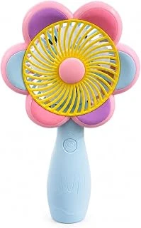 Mini El Fanı Usb Şarjlı Type-C Bağlantılı 3 Kademeli Taşınabilir Elektrikli Fan Masaüstü El Tipi Kullanım Renk Serinletici Fan Sarı Pembe Papatya ürün görseli 1