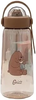 Miniso We Bare Bears Figürlü Plastik Şişe (600Ml) - Boz Ayı ürün görseli 1