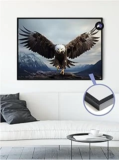 Postermanya (Pster21044) İhtişamlı Kartal Hayvan Çerçeveli Tablo - Çerçeveli Poster 50 X 70 ürün görseli 1