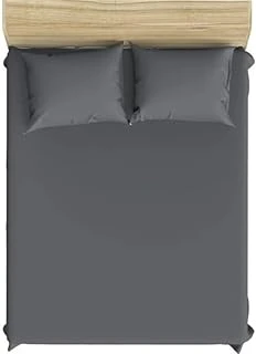 Mer-Tim Pamuklu Ranforce Çift Kişilik Battal Boy Lastikli Çarşaf Takımı 180X200 - Koyu Gri (Koyu Gri / 200X200) ürün görseli 1