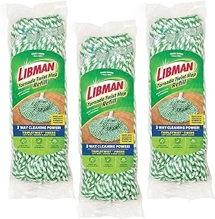 Libman Tornado Paspas Yedekleri | Kendinden Sıkma Paspas | Pamuk Paspas Başlığı | Bükümlü Paspas | Bükümlü Paspas Başlığının Değiştirilmesi | Makinede Yıkanabilir | 3 Kendinden Sıkmalı Paspas Başlığı ürün görseli 1