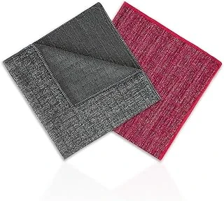 Miclo Cleaning | İnatçı Zorkir Ovalama Bezi - Simli, Telli Bez (Çi̇zmez) 40X40 Kare Desen | X2 Adet ürün görseli 1