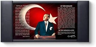 Atatürk - İstiklal Marşı - Gençliğe Hitabe Makam Tablosu 100 X 55 ürün görseli 1