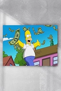 Postermanya (Pster7044) Homer Simpsons Çalışması Girişimcilik Poster (90X130Cm) ürün görseli 1