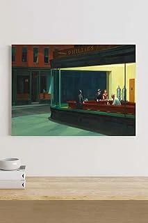 Postermanya (Pster18953) Nighthawks-Gece Kuşları-Edward Hopper Sanatsal Kanvas Tablo 50 X 70 ürün görseli 1