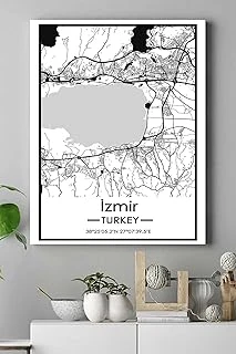 Postermanya (Pster18626) Izmir Harita Dekoratif Tasarım Kanvas Tablo 40 X 60 ürün görseli 1