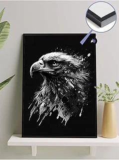 Postermanya (Pster21081) Si̇yah Beyaz Kartal Hayvan Çerçeveli Tablo - Çerçeveli Poster 30 X 40 ürün görseli 1