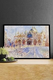 Postermanya (Pster14757) The Piazza San Marco-Auguste Renoir Sanatsal Çerçeveli Tablo 30 X 40 ürün görseli 1