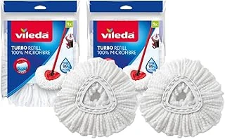 Vileda Turbo Mop Yedek Başlık, Mikrofiber, Beyaz, 2 Adet ürün görseli 1