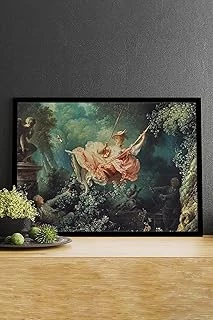 Postermanya (Pster14832) The Swing - Salıncak - Jean Honore Sanatsal Çerçeveli Tablo 40 X 50 ürün görseli 1