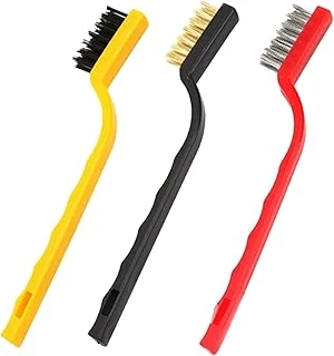 Kyrotech 3'Lü Mini Tel Fırça Seti, Paslanmaz Çelik, Bakır Naylon Kıllı Temizleme Fırçaları, Ocağı, Musluk, Mutfak Köşe Dar Alanlar İçin Temizlik Aleti ürün görseli 1
